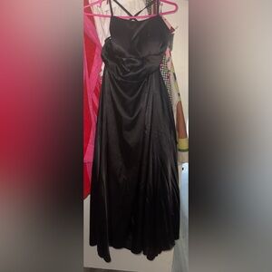 Elegant Black Satin dress